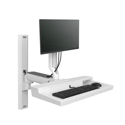 Ergotron 45-618-251 support et équerre de station de travail/PC tout en un 10,7 kg Blanc 68,6 cm (27 - Support Fixe & Mobile - visuel 1