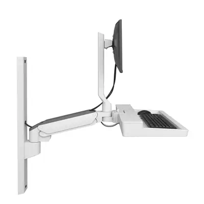 Ergotron 45-618-251 support et équerre de station de travail/PC tout en un 10,7 kg Blanc 68,6 cm (27 - Support Fixe & Mobile - visuel 6