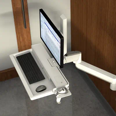 Ergotron 45-618-251 support et équerre de station de travail/PC tout en un 10,7 kg Blanc 68,6 cm (27 - Support Fixe & Mobile - visuel 2