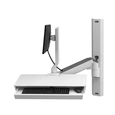 Ergotron 45-619-251 support et équerre de station de travail/PC tout en un 10,7 kg Blanc 68,6 cm (27 - Support Fixe & Mobile - visuel 5