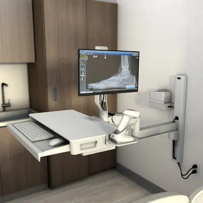 Ergotron 45-619-251 support et équerre de station de travail/PC tout en un 10,7 kg Blanc 68,6 cm (27 - Support Fixe & Mobile - visuel 2