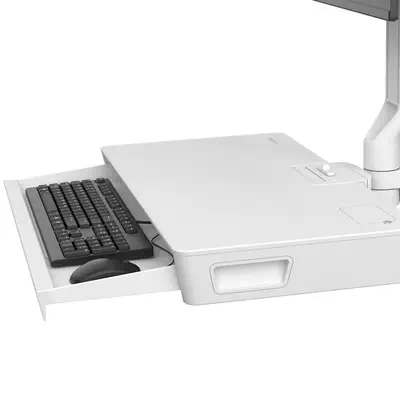 Ergotron 45-619-251 support et équerre de station de travail/PC tout en un 10,7 kg Blanc 68,6 cm (27 - Support Fixe & Mobile - visuel 7