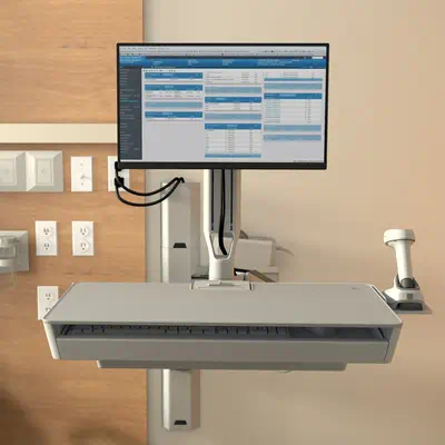 Ergotron 45-619-251 support et équerre de station de travail/PC tout en un 10,7 kg Blanc 68,6 cm (27 - Support Fixe & Mobile - visuel 3