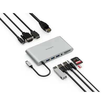 UH1440P Station d’accueil mobile USB-C 5 Gbits/s sans pilote avec double sortie vidéo – DP/HDMI/VGA - Kensington - Station d'accueil pour portable - visuel 9