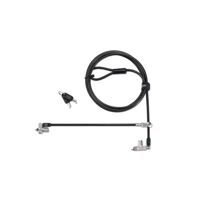 Câble de sécurité N17 2.0 à deux verrous à clé pour encoches Wedge - Kensington - Autre Accessoire pour portable - visuel 1