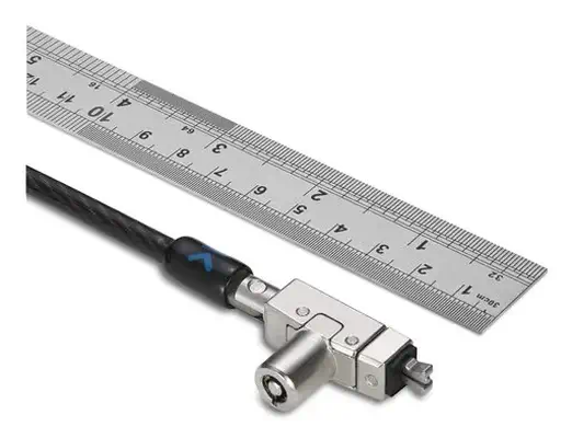 Câble de sécurité N17 2.0 à clé pour Kensington - visuel 1 - hello RSE - Permet de poser l’ordinateur portable bien à plat