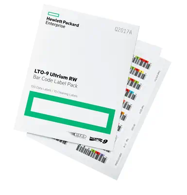 HPE Lot d’étiquettes à code-barres LTO-9 Ultrium RW - Cartouche LTO - visuel 1