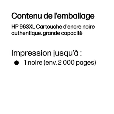 963XL Cartouche d'encre noire authentique, grande capacité - HP - Cartouches d'encre - visuel 3
