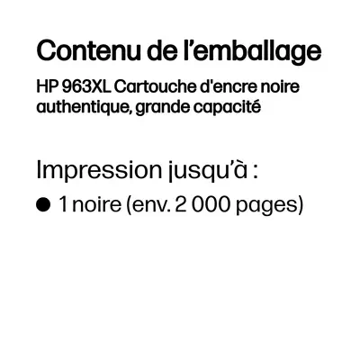 963XL Cartouche d'encre noire authentique, grande capacité - HP - Cartouches d'encre - visuel 4