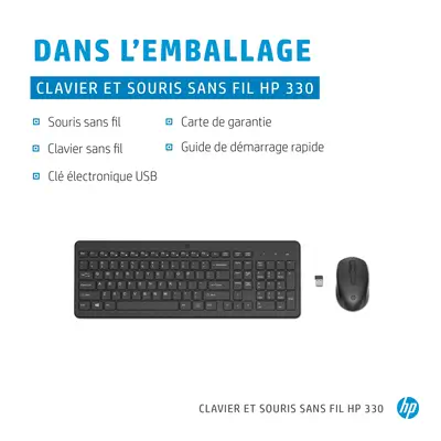 Ensemble combiné clavier et souris sans fil HP HP - visuel 1 - hello RSE - Technologie LED