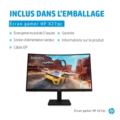HP X27qc écran plat de PC 68,6 cm HP - visuel 1 - hello RSE - Taux de rafraîchissement de 165 Hz
