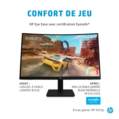 HP X27qc écran plat de PC 68,6 cm HP - visuel 1 - hello RSE - Emballage écologique