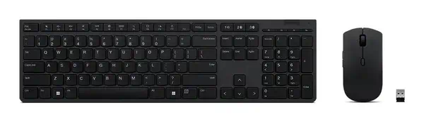 Lenovo 4X31K03968 clavier Souris incluse Bureau RF sans fil + Bluetooth Français Gris - Pack Clavier, souris - visuel 5
