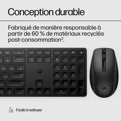 Ensemble clavier et souris sans fil HP 650 HP - visuel 1 - hello RSE - Conception durable