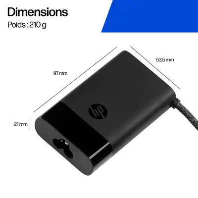 Chargeur pour ordinateur portable HP USB-C 65 W - Chargeur et alimentation - visuel 3