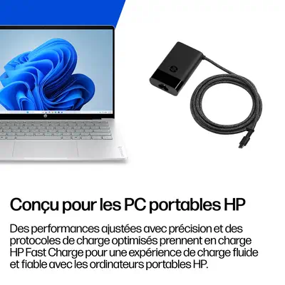 Chargeur pour ordinateur portable HP USB-C 65 W - Chargeur et alimentation - visuel 7
