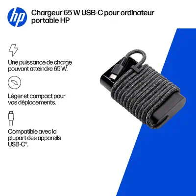Chargeur pour ordinateur portable HP USB-C 65 W - Chargeur et alimentation - visuel 5