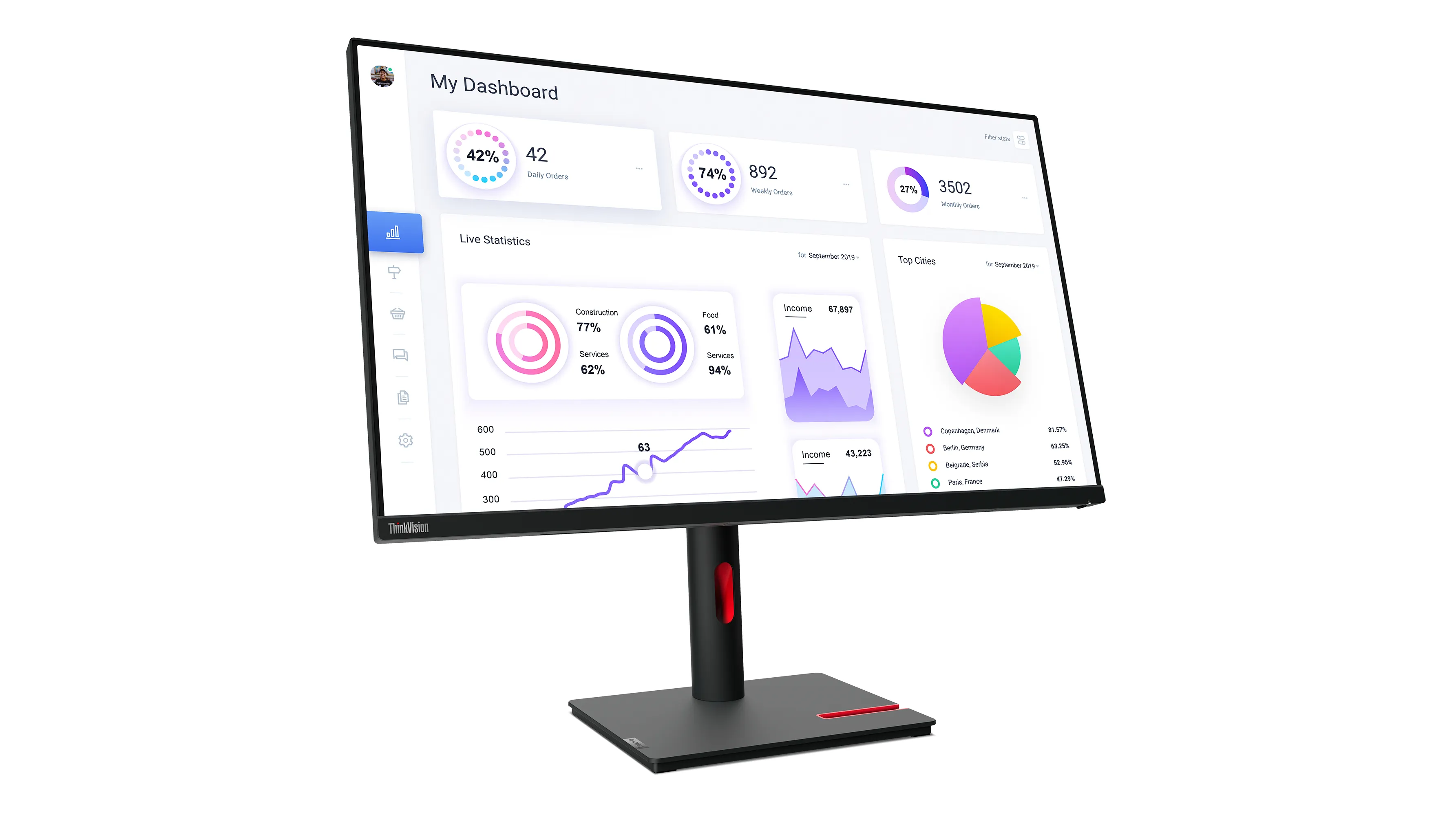 Lenovo ThinkVision T32p-30 LED display 80 cm (31.5") Lenovo - visuel 1 - hello RSE - <p>Multipliez la connectivité, maximisez la productivité.</p>