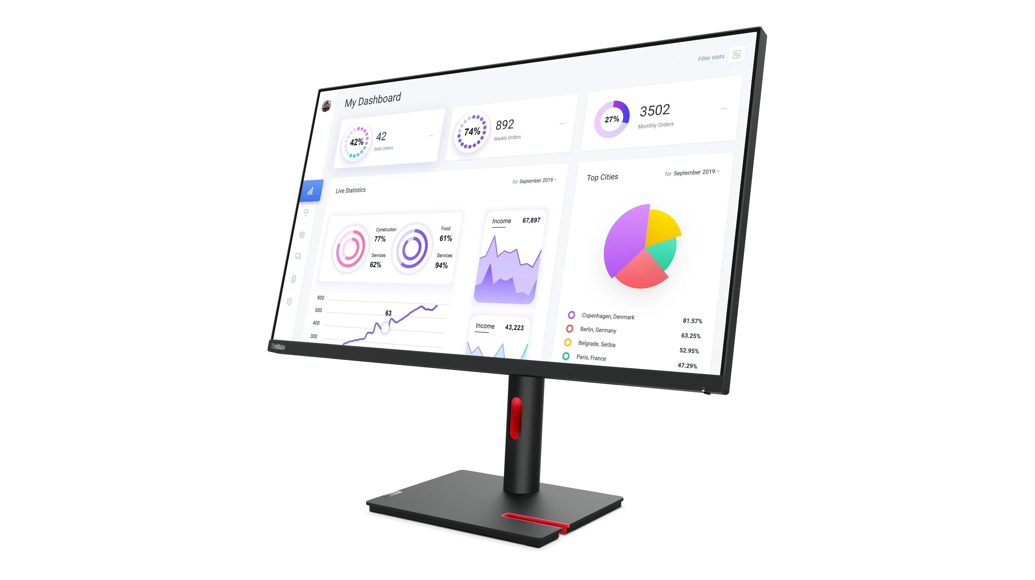 Lenovo ThinkVision T32p-30 LED display 80 cm (31.5") Lenovo - visuel 1 - hello RSE - <p>Respect de l’environnement et de l’utilisateur.</p>