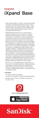 SanDisk iXpand Base Smartphone, Tablette Noir, Argent CC Charge rapide Intérieure - Sandisk - Boitier d'alimentation - visuel 7