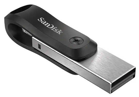 SanDisk iXpand lecteur USB flash 64 Go USB Type-A / Lightning 3.2 Gen 2 (3.1 Gen 2) Noir, Argent - Sandisk - Adaptateur stockage - visuel 2