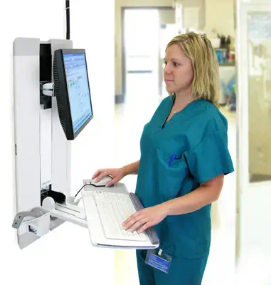 StyleView Vertical Lift, Patient Room - Ergotron - Support Fixe & Mobile - visuel 3