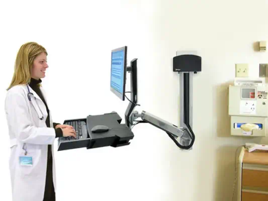 StyleView Sit-Stand Combo Arm with Worksurface - Ergotron - Support Fixe & Mobile - visuel 5