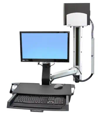 StyleView Sit-Stand Combo System with Worksurface - Ergotron - Support Fixe & Mobile - visuel 1