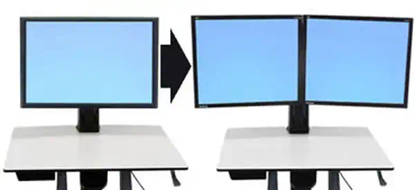 WorkFit Convert-to-Dual Kit from Single HD - Ergotron - Support Fixe & Mobile - visuel 1