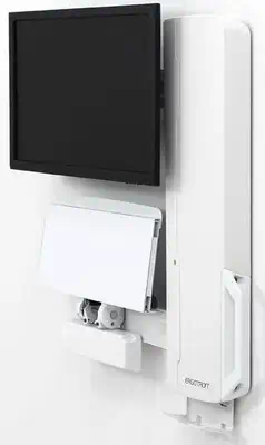 Ergotron 61-081-062 support d'écran plat pour bureau 61 cm (24") Mur Blanc - Support Fixe & Mobile - visuel 3