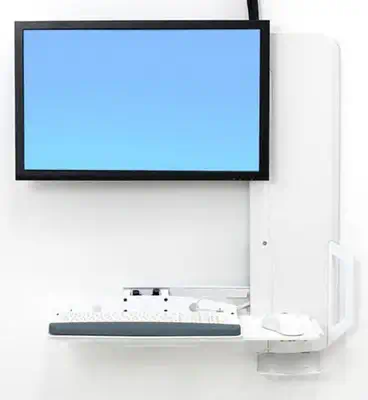 Ergotron 61-081-062 support d'écran plat pour bureau 61 cm (24") Mur Blanc - Support Fixe & Mobile - visuel 1