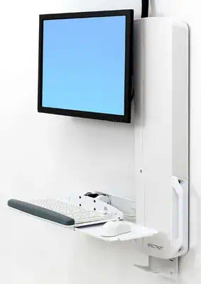 Ergotron 61-081-062 support d'écran plat pour bureau 61 cm (24") Mur Blanc - Support Fixe & Mobile - visuel 2