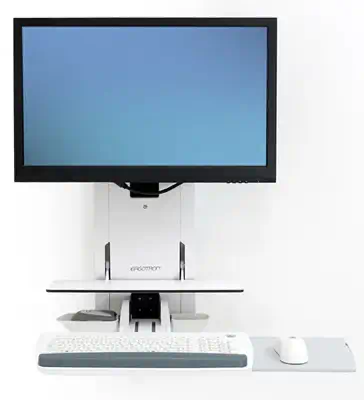 Ergotron 61-080-062 support d'écran plat pour bureau 61 cm (24") Mur Blanc - Support Fixe & Mobile - visuel 3