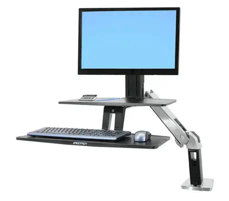 Ergotron WorkFit -A 61 cm (24") Bureau Noir - Support Fixe & Mobile - visuel 3
