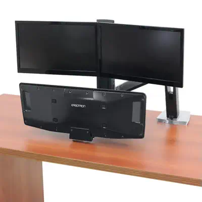 Ergotron WorkFit -A 61 cm (24") Bureau Noir - Support Fixe & Mobile - visuel 4