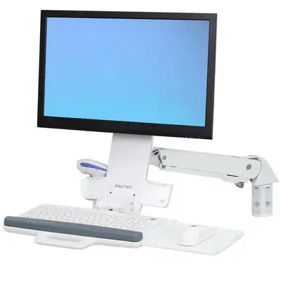 Ergotron StyleView 61 cm (24") Mur Blanc - Support Fixe & Mobile - visuel 1