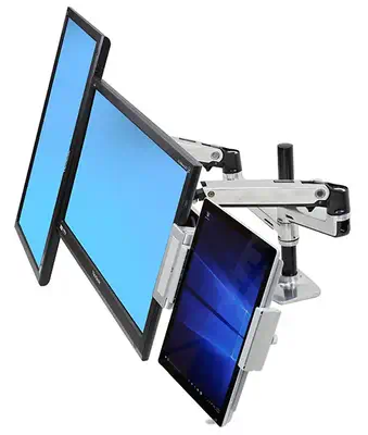 Ergotron Tandem Support passif Tablette / UMPC Aluminium - Accessoire Vidéoprojecteur - visuel 5