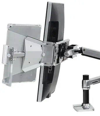 Ergotron Tandem Support passif Tablette / UMPC Aluminium - Accessoire Vidéoprojecteur - visuel 6