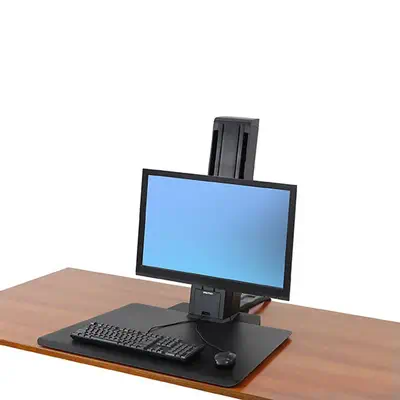 Ergotron WorkFit SR 61 cm (24") Bureau Noir - Accessoire Moniteur - visuel 4