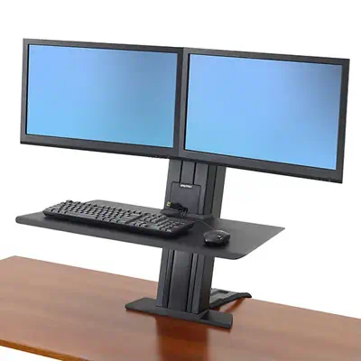 Ergotron WorkFit SR 61 cm (24") Bureau Noir - Accessoire Moniteur - visuel 4