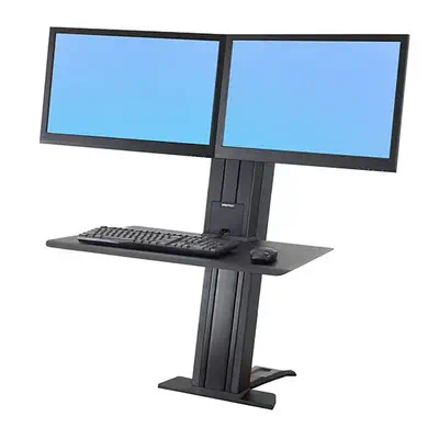 Ergotron WorkFit SR 61 cm (24") Bureau Noir - Accessoire Moniteur - visuel 2