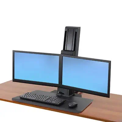 Ergotron WorkFit SR 61 cm (24") Bureau Noir - Accessoire Moniteur - visuel 5