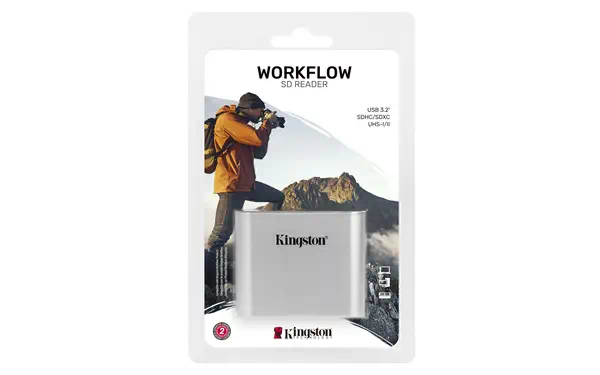 Lecteur de cartes SDHC/SDXC UHS-II USB3.2 Gen1 Workflow Kingston - visuel 1 - hello RSE - Système de workflow flexible