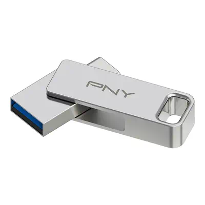 PNY DUO LINK lecteur USB flash 256 Go USB Type-A / USB Type-C 3.2 Gen 1 (3.1 Gen 1) Acier inoxydable - Adaptateur stockage - visuel 2