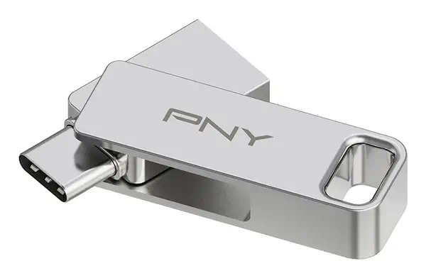 PNY DUO LINK lecteur USB flash 256 Go USB Type-A / USB Type-C 3.2 Gen 1 (3.1 Gen 1) Acier inoxydable - Adaptateur stockage - visuel 4