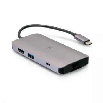 Achat C2G Mini station d’accueil USB-C 8 en 1 avec HDMI, 2 USB-A, Ethernet, lecteur de carte SD et USB-C, alimentation électrique jusqu’à 100 W - 4K 30 Hz au meilleur prix