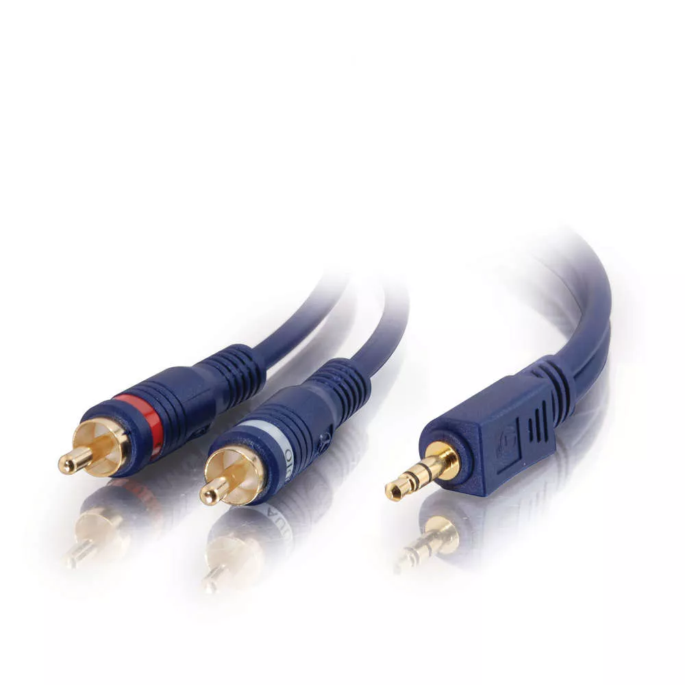 Revendeur officiel C2G 2m Velocity 3.5mm Stereo Male to Dual RCA Male Y