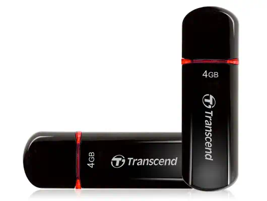 TRANSCEND 4Go Clé USB 2.0 - Noir Puce MLC - Transcend - Adaptateur stockage - visuel 1