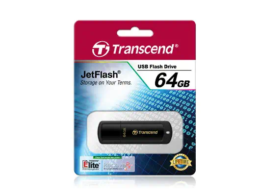 Transcend JetFlash 350 lecteur USB flash 64 Go USB Type-A 2.0 Noir - Adaptateur stockage - visuel 2