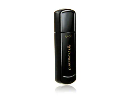 Transcend JetFlash 350 lecteur USB flash 64 Go USB Type-A 2.0 Noir - Adaptateur stockage - visuel 1